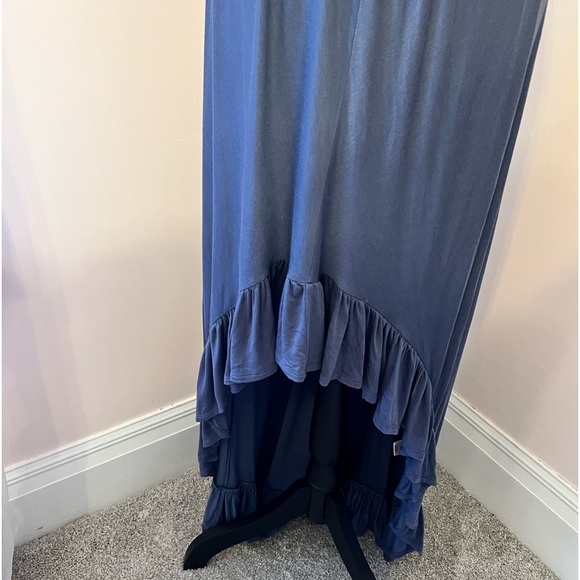Express High-Low Ruffle Maxi Dress. Size medium. Color is a blueish/purple. - Picture 3 of 6